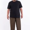 Plus Size HaremPants | Plus Size Solid Color Drawstring Men'S Yoga Massage Pants In Brown