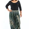 Women HaremPants | Plus Size Diamond Peacock 2-In-1 Jumpsuit Harem Pants In Green