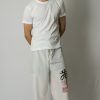 Men HaremPants | Chinese Writing Men'S Thai Yoga Pants In White