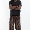 Men HaremPants | Plus Size Peacock Eye Men'S Harem Pants In Black