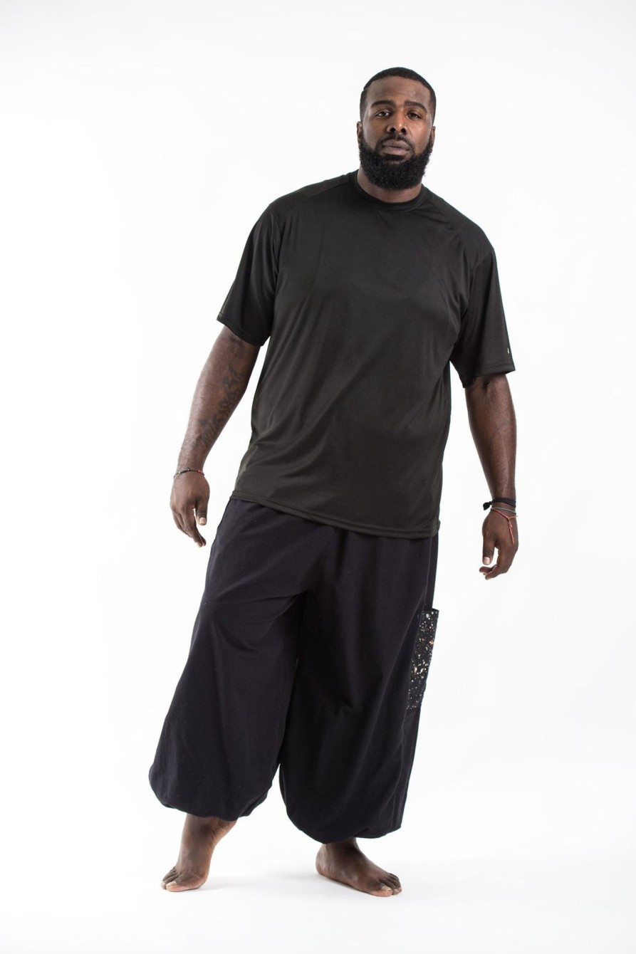 Plus Size HaremPants | Plus Size Cotton Men Unisex Pants In Black