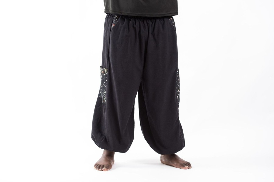 Plus Size HaremPants | Plus Size Cotton Men Unisex Pants In Black