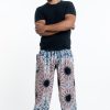 Men HaremPants | Paisley Mandalas Men'S Harem Pants In Silver Gray