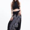 Women HaremPants | Floral Vines 2-In-1 Jumpsuit Harem Pants In Black