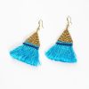 Accessories HaremPants | Tassels Brass Earrings Blue