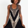 Women HaremPants | Tie Dye Cotton Tank Dress In 01 Black