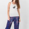 Women HaremPants | Super Soft Sure Design Women'S Tank Tops Yin Yang White