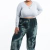 Women HaremPants | Plus Size Tie Dye Drawstring Women'S Yoga Massage Pants In Dark Teal