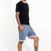 Women HaremPants | Men'S Terry Shorts With Aztec Pockets In Light Blue