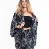 Women HaremPants | Patchwork Paisley Kimono Cardigan In Black