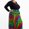 Women HaremPants | Plus Size Rainbow Elephant 2-In-1 Jumpsuit Elephant Pants In Green