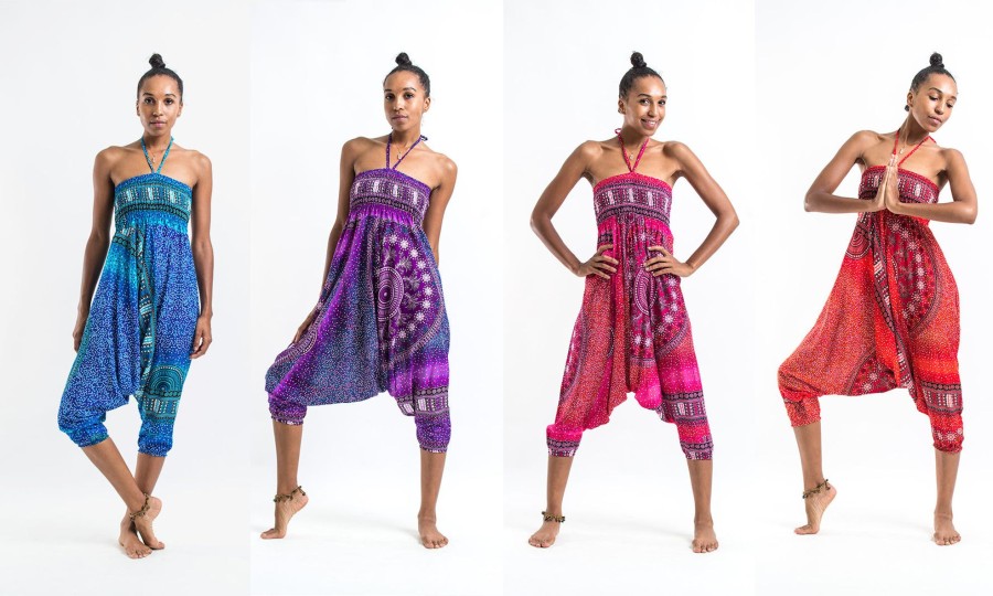 Women HaremPants | Tribal Chakras 2-In-1 Jumpsuit Harem Pants In Blue