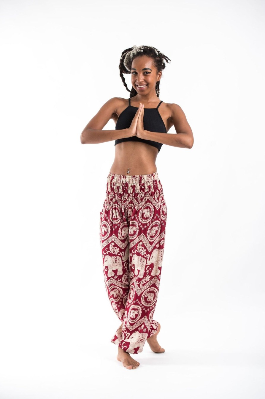 Women HaremPants | Imperial Elephant Women'S Elephant Pants In Red