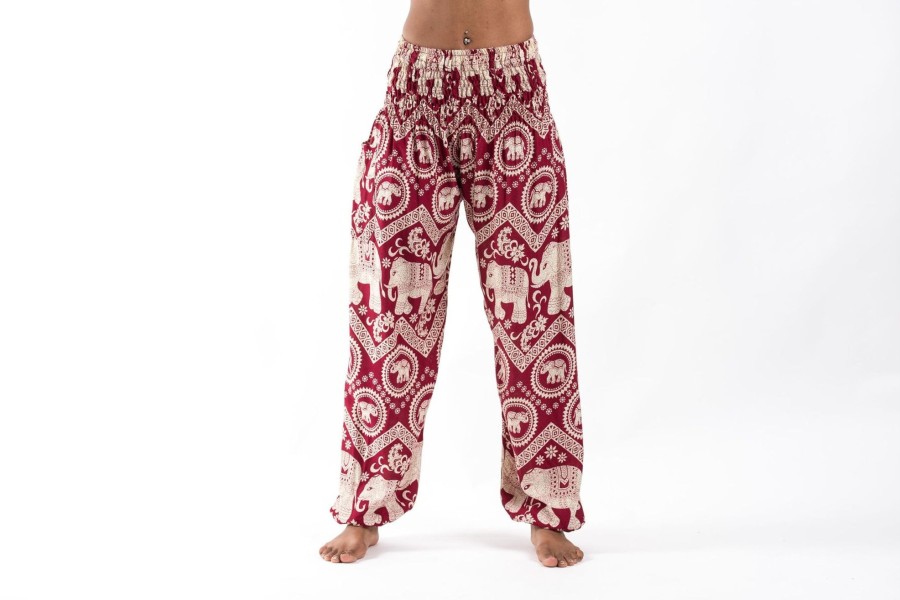 Women HaremPants | Imperial Elephant Women'S Elephant Pants In Red