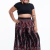 Women HaremPants | Plus Size Paisley Feathers Palazzo Style Harem Pants In Black