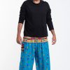 Plus Size HaremPants | Plus Size Triangles Men'S Harem Pants In Ocean Blue