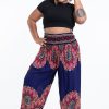 Plus Size HaremPants | Plus Size Peony Mandalas Women'S Harem Pants In Indigo