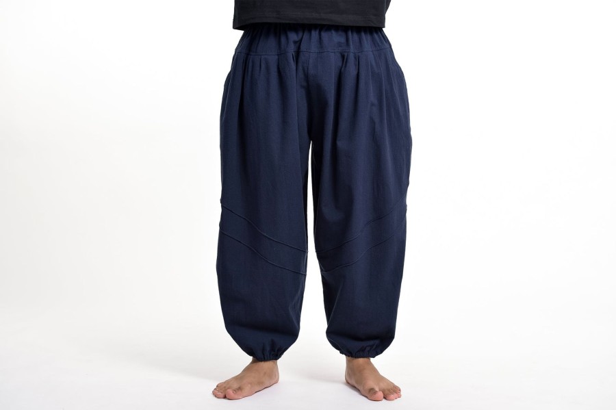 Men HaremPants | Genie Men'S Cotton Harem Pants In Navy