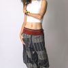 Women HaremPants | Thai Hill Tribe Fabric Women'S Harem Pants With Ankle Straps In Charcoal Gray