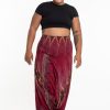 Women HaremPants | Plus Size Diamond Peacock 2-In-1 Jumpsuit Harem Pants In Red