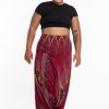 Women HaremPants | Plus Size Diamond Peacock 2-In-1 Jumpsuit Harem Pants In Red