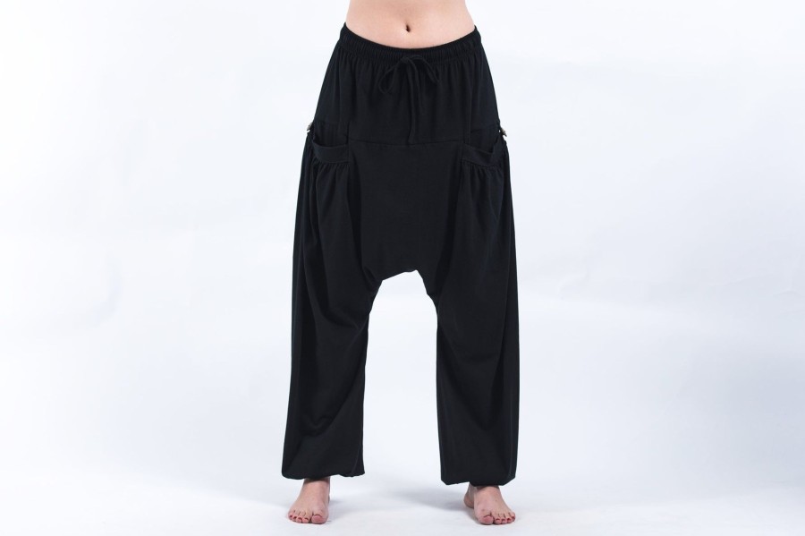 Women HaremPants | Cotton Women Harem Pants In Solid Black