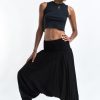 Women HaremPants | Solid Color 2-In-1 Jumpsuit Harem Pants In Black