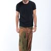 Men HaremPants | Geometric Mandalas Drop Crotch Men'S Harem Pants In Olive