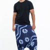 Men HaremPants | Tie Dye Drop Crotch Men'S Harem Pants In Indigo