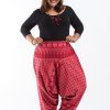 Women HaremPants | Plus Size Hill Tribe Elephant Women'S Elephant Pants In Red