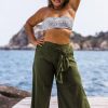 Plus Size HaremPants | Plus Size Women'S Thai Harem Palazzo Pants In Solid Green