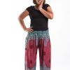 Women HaremPants | Plus Size Geometric Mandalas Women'S Harem Pants In Red