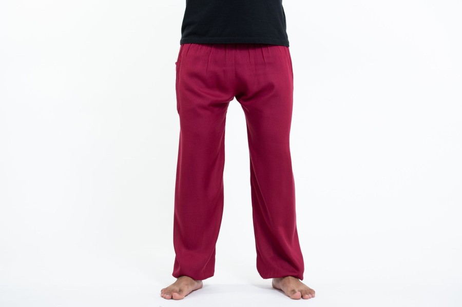 Men HaremPants | Solid Color Men'S Tall Harem Pants In Red