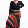 Women HaremPants | Plus Size Boho Striped 2-In-1 Jumpsuit Harem Pants In Green