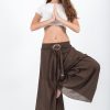 Women HaremPants | Women'S Thai Harem Palazzo Pants In Solid Brown