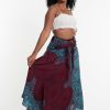 Women HaremPants | Geometric Mandalas Handkerchief Midi Skirt In Red