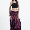 Women HaremPants | Paisley Feathers 2-In-1 Jumpsuit Harem Pants In Purple