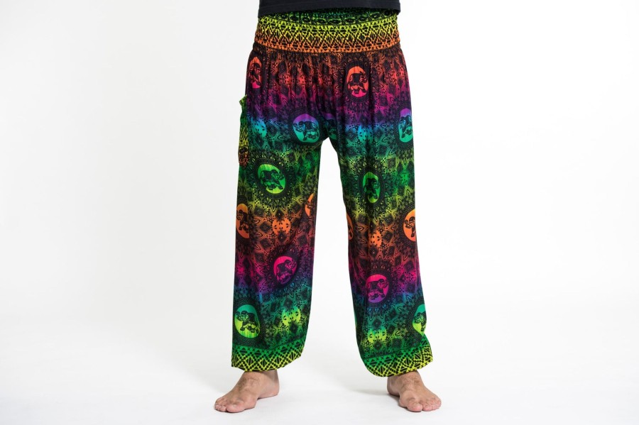 Men HaremPants | Rainbow Elephant Men'S Elephant Pants In Green