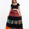 Women HaremPants | Patchwork Long Skirt In Black