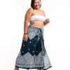 Women HaremPants | Plus Size Blooming Vines Wrap Palazzo Style Harem Pants In Teal