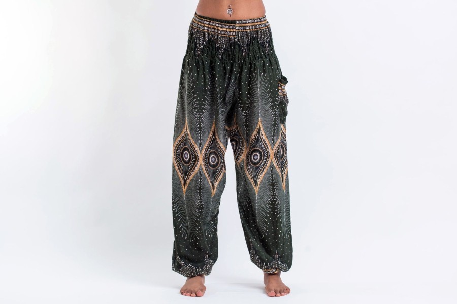 Women HaremPants | Diamond Peacock Women'S Harem Pants In Green