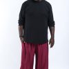 Plus Size HaremPants | Plus Size Solid Color Men'S Harem Pants In Red