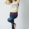 Women HaremPants | Patch Dye Tie Dye Cotton Leggings In Indigo