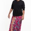 Men HaremPants | Plus Size Peacock Paisley Drop Crotch Men'S Harem Pants In Pink