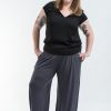 Plus Size HaremPants | Plus Size Cotton Women Harem Pants In Solid Gray