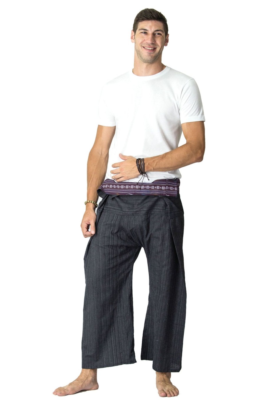 Men HaremPants | Unisex Thai Fisherman Pants In Black