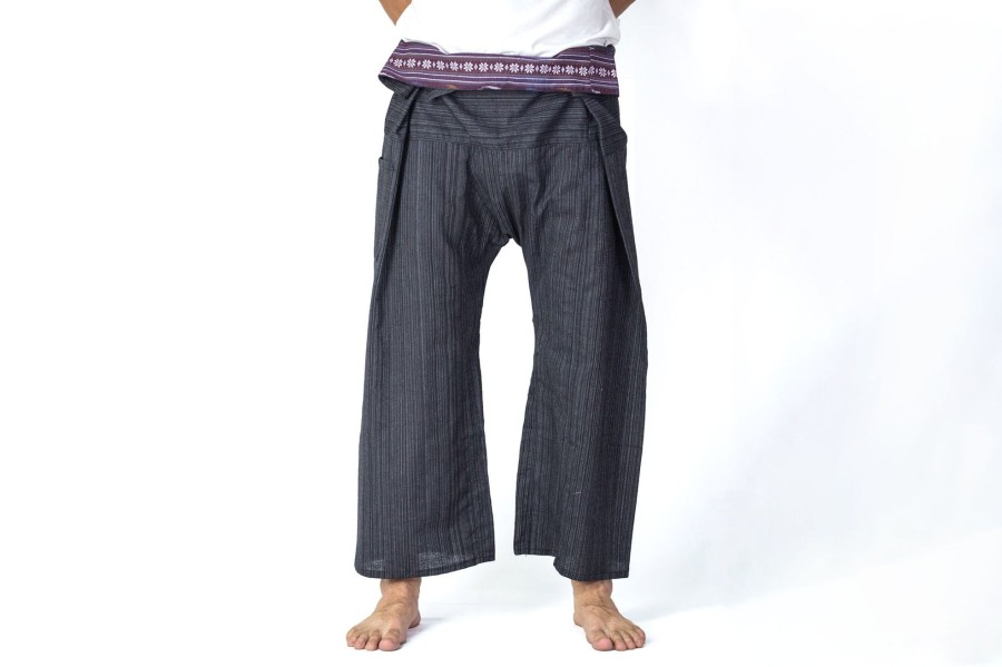 Men HaremPants | Unisex Thai Fisherman Pants In Black