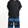 Plus Size HaremPants | Plus Size Turtle Print Men'S Harem Pants In Blue