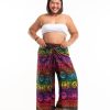 Women HaremPants | Plus Size Rainbow Elephant Wrap Palazzo Style Elephant Pants In Purple