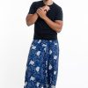 Men HaremPants | Elephant Prints Men'S Low Cut Cotton Harem Pants In Indigo